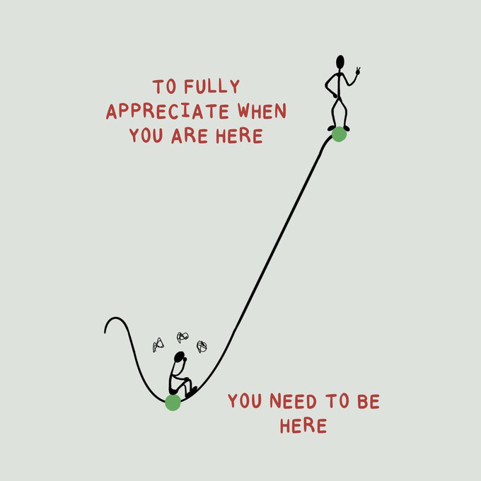 Sometimes we need to experience the lows to truly appreciate the highs.