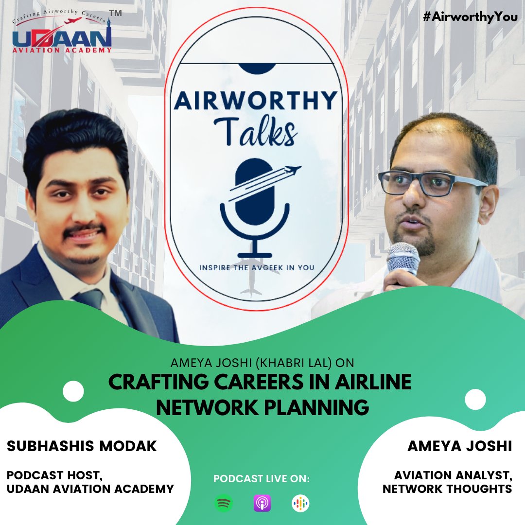 udaan_aviation's tweet photo. The wait gets over as Ameya Joshi aka @Khabri_Lal from @NetworkThoughts shares the insider stories and insights about being an independent aviation analyst and network planner. 

Play Now: https://t.co/QklOdXqIkT

#AviatonPodcast #Journalism #AviationNews #Planning #Avgeek https://t.co/k0uHQ1J9vt