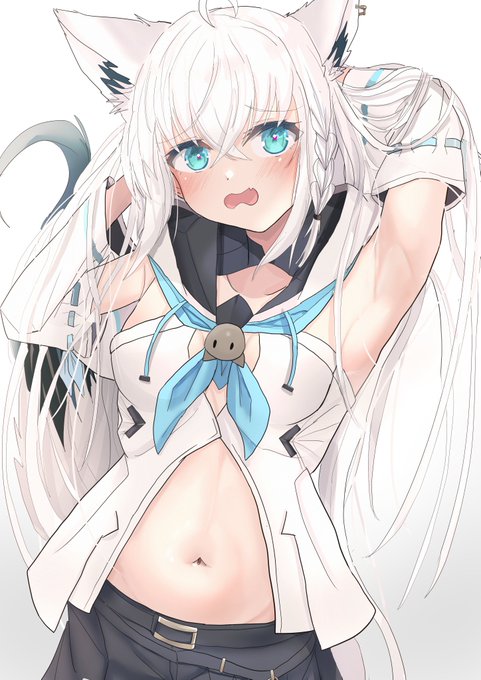 #絵フブキ
白上フブキさん描きました
「そんなみるなー(*ノωノ)」 