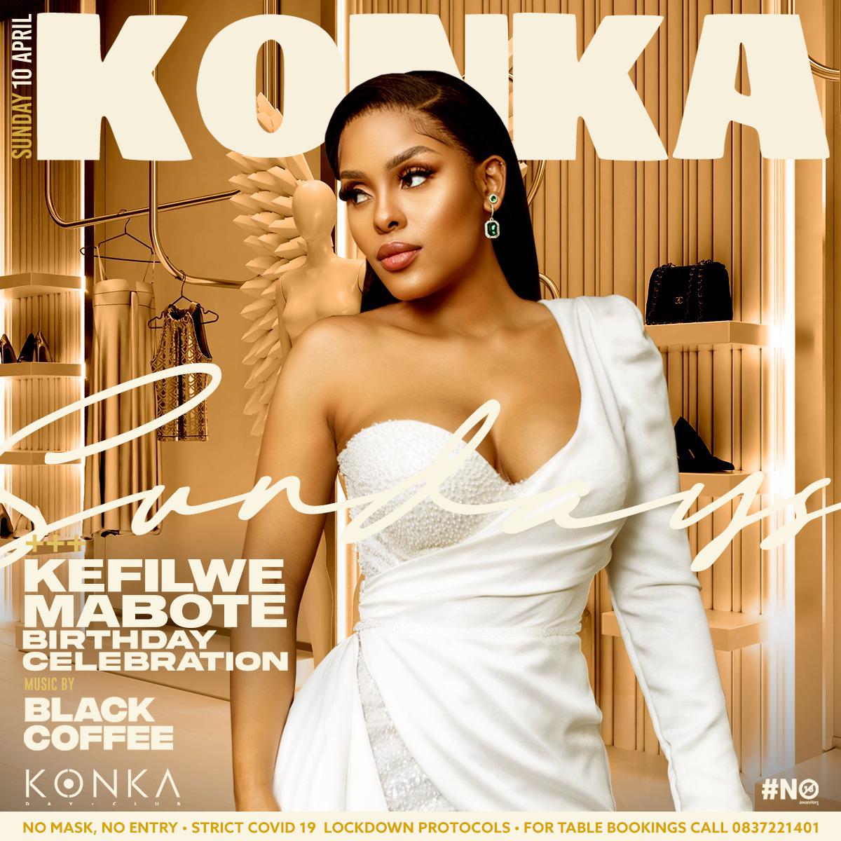 LoloSebati1's tweet photo. this #KonkaSundays is looking a little delicious as we celebrate victories with Grammy Award Winner @RealBlackCoffee and celebrate the beautiful @kefilwe__mabote 's birthday alongside our stunning host @AmandaDupont 🥂🤌🏽🔥 https://t.co/v334mVcdGZ
