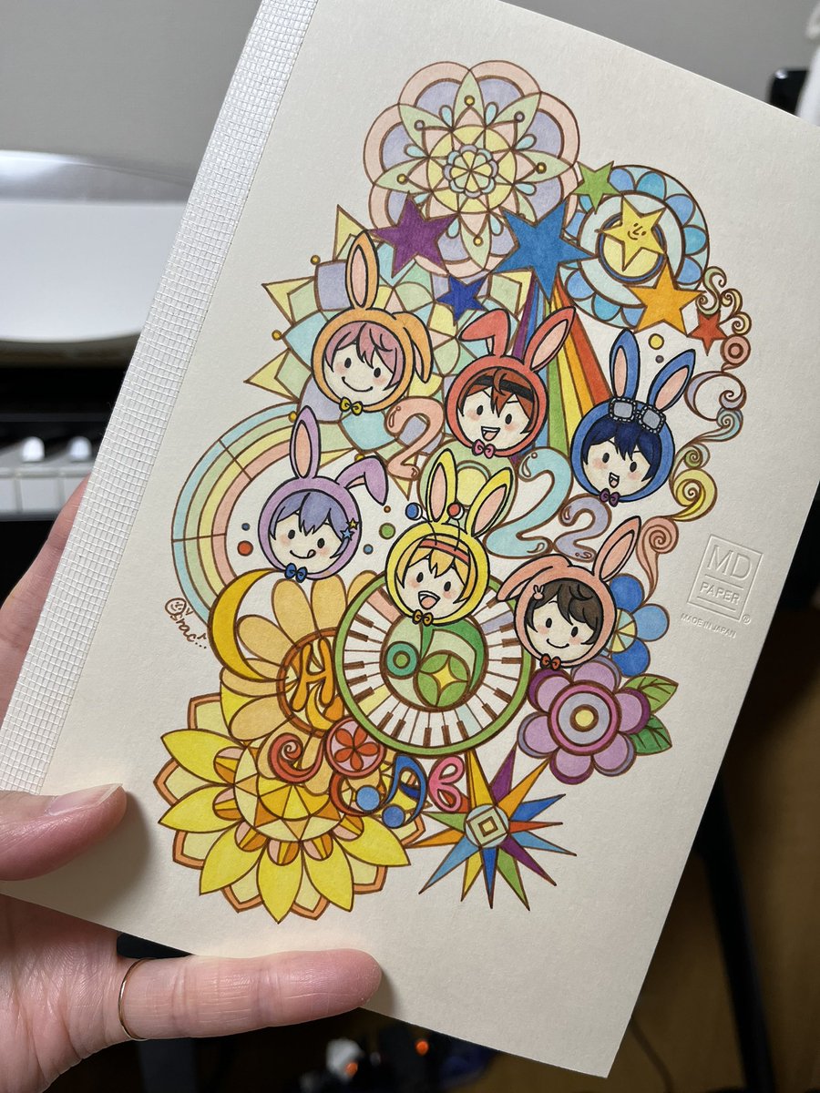puuuuuhyam's tweet photo. できた！！わたしの手帳！！！
今年はちょこらびイラストにした🍫🐰
裏表紙はポンヌフとプーヤンと、🍫🐰のミニキャラ達！！！！

CHOCORABI，2022，osrac　隠れてます！
気が向いたら、探してみてくだせぇ！！

osrac☺︎

#イラスト #コピックイラスト #ポンヌフとプーヤン #osrac https://t.co/xbzp3fGASH
