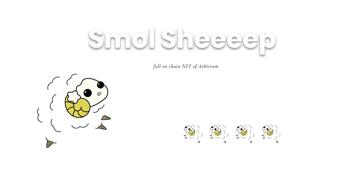 🚀OUR WEBSITE OPEN🚀
🎊5 WLs Giveaway As Celebration🎊

🌎 sheeeep.network 🌎

To enter:
1⃣Follow @Smol_Sheeeep 
2⃣RT &amp; Tag 3 Friends
3⃣Join discord.gg/smolsheeeep
4⃣Comment about our website

#freemint #Giveaways #Whitelist