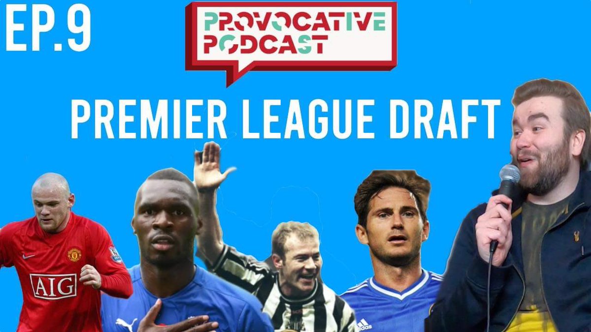 provocativepod's tweet photo. I’m case you missed it, episode 9 of The Provocative Podcast is out now on YouTube. The boys make up their best current and all time premier league teams! #podcast #PremierLeague https://t.co/7RphQ3XpxG