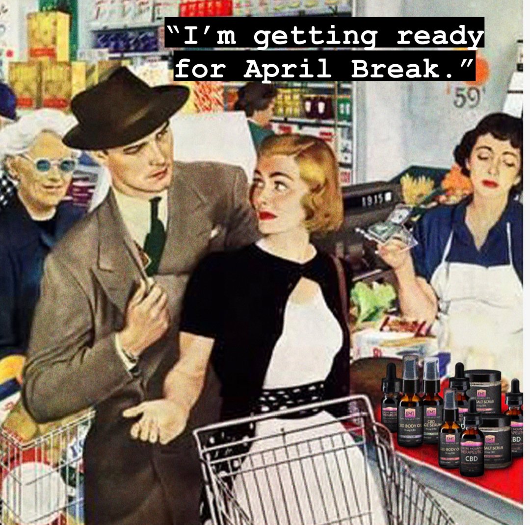 emtcbd's tweet photo. Who’s about to go on April break with their children?   When I know I’m going to be with my children for consecutive/uninterrupted days in a row, I immediately start my selfcare planning. 1) 20 minute long showers and the door gets locked. I make my little bathroom my home sp https://t.co/7rNva15Sp6