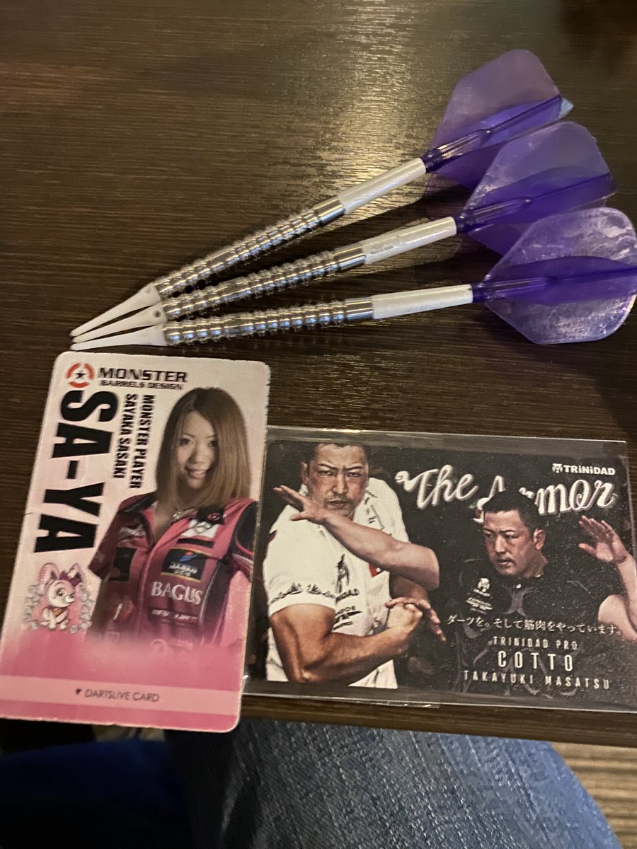 DRT215's tweet photo. 今日から戦っていくセッティング

チップ　コンドル
バレル　トリニダード　COTTO
シャフト　フィット　ノーマル3
フライト　シェイプ

テーマは安定のさぁやさんです。 https://t.co/AFJWGVprEc