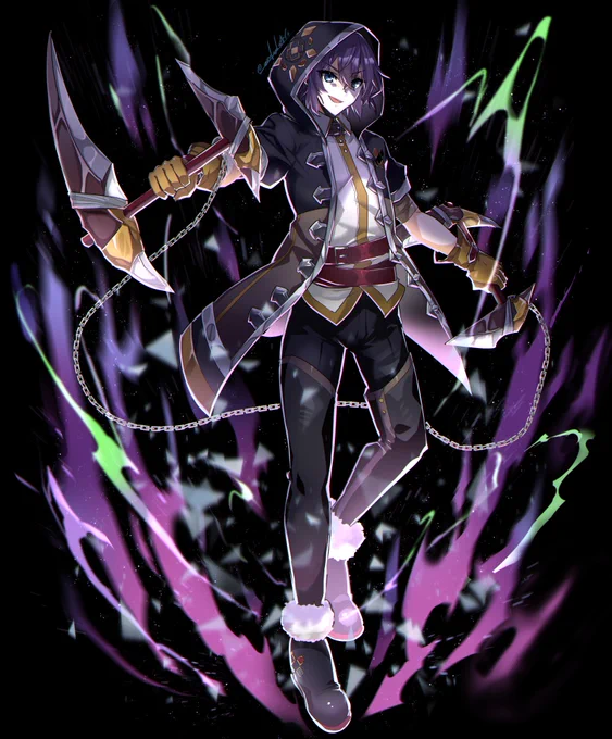 真16 タナトス/#メギド72 
奥義発動をイメージして描きました! 