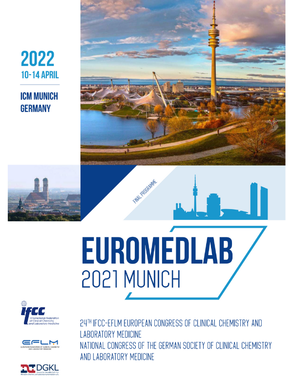 _EFLM's tweet photo. ✨ Are you ready for EuroMedLab? ✨
Starting in only a few hours!
We are looking forward to see many of you there!
#EuroMedLab #EFLM #IFCC #DGKL #ClinicalChemistry #LaboratoryMedicine https://t.co/QCPfHgaVEo