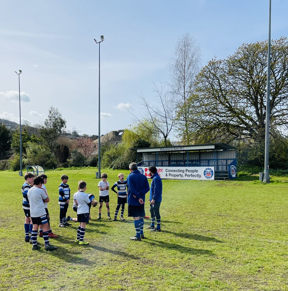 A gorgeous morning to welcome Bath  RFC U12’s to the Lambridge Traning Ground in readiness for the move to U13s next season. Brilliant to see coaches players and parents preparing for the next stage of the rugby journey !