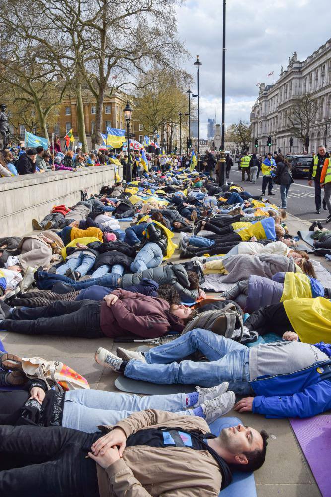 I was killed because I’m Ukrainian. Thank you friends from #London and #NYC that you #SupportUkraine