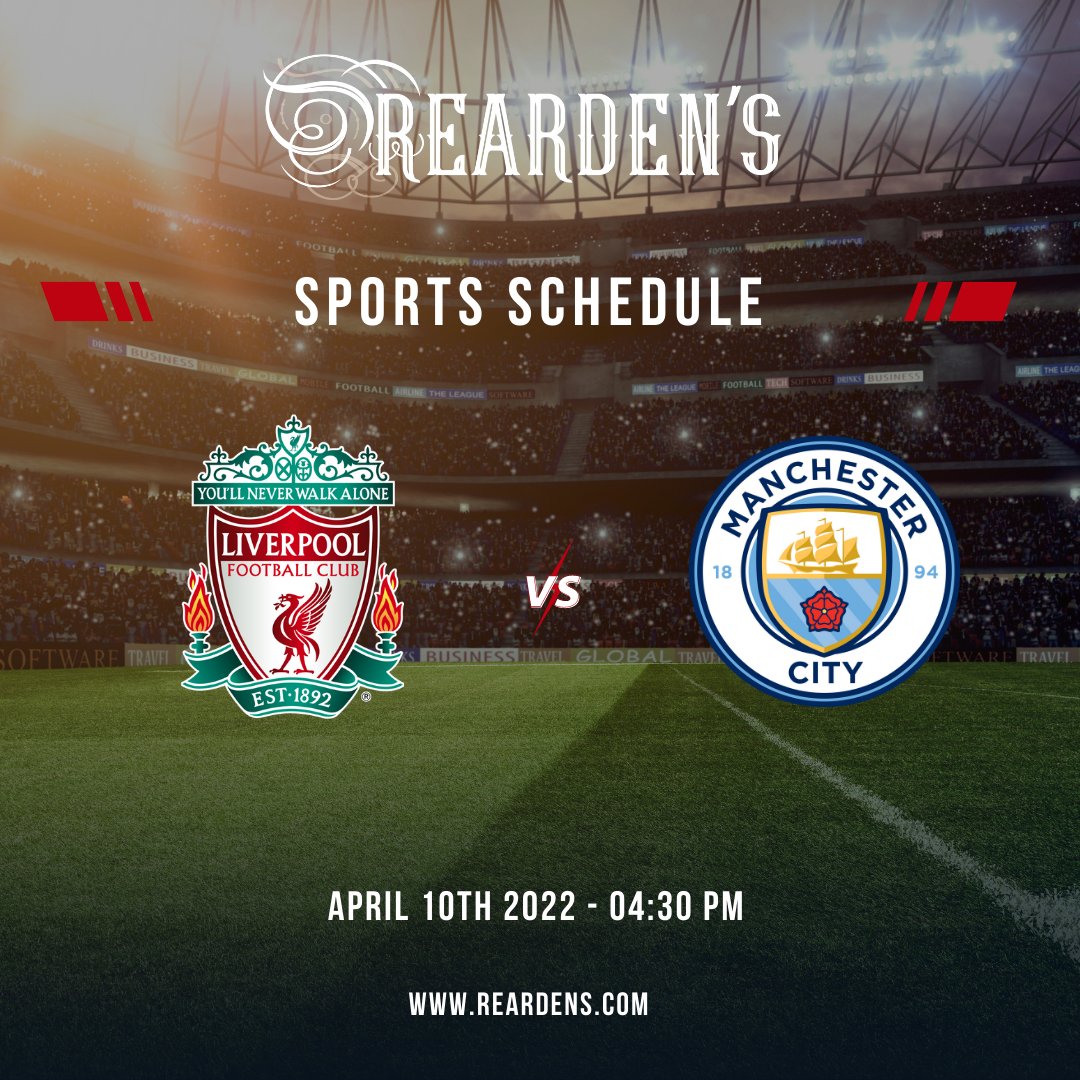 We have the big clash shown LIVE on the Big Screen today from 4:30pm 🍻

We are a walk-in venue, arrive early to secure your seat infant of the big screen ⚽

#PremierLeague #LiveSport #Reardens #Cork