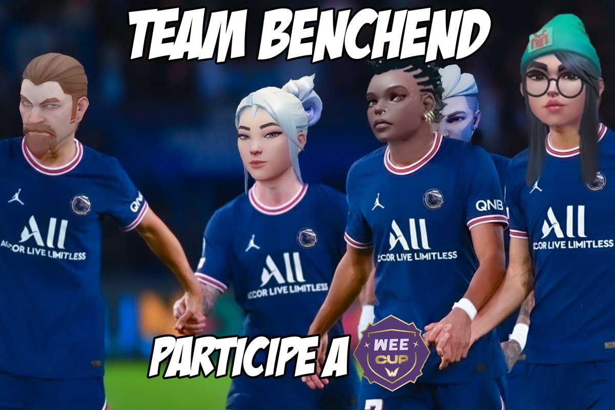 TeamBenchedVLR's tweet photo. Hello mes petites vandales adorées
Avec un petit peu de retard (parce qu’elle a déjà commencé), je vous annonce notre participation à la #WeeCup #2 le 10 et 17 avril 2022 !
N’hésitez pas à soutenir l’équipe aujourd’hui et moi j’dis, « RDV le 17 pour tout gagner nan ? 😌 » https://t.co/UCGMfZWjIv