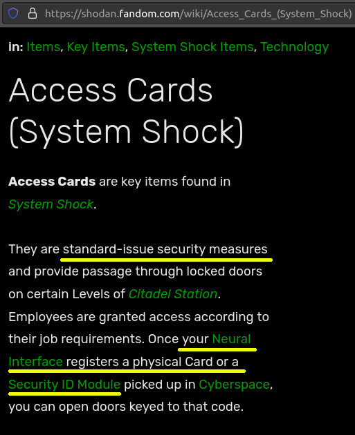 nomoreki55's tweet photo. System Shock PC game released in 1994.

AI will bring order out of chaos.
( New world order ).

Neural interface announced long before @neuralink 

Referenced link: https://t.co/4fgx8JLlWr https://t.co/f5BjHffYaz