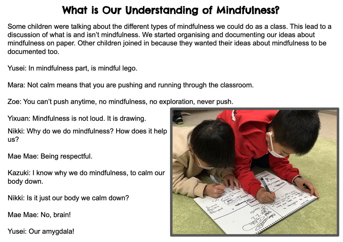 BrassNikki's tweet photo. Using the #FrayerModel to help #kindergarten students organise their thinking about #mindfulness. One student decided he wanted to document his thinking about exploration too. #yislearning https://t.co/RajppLdXhD