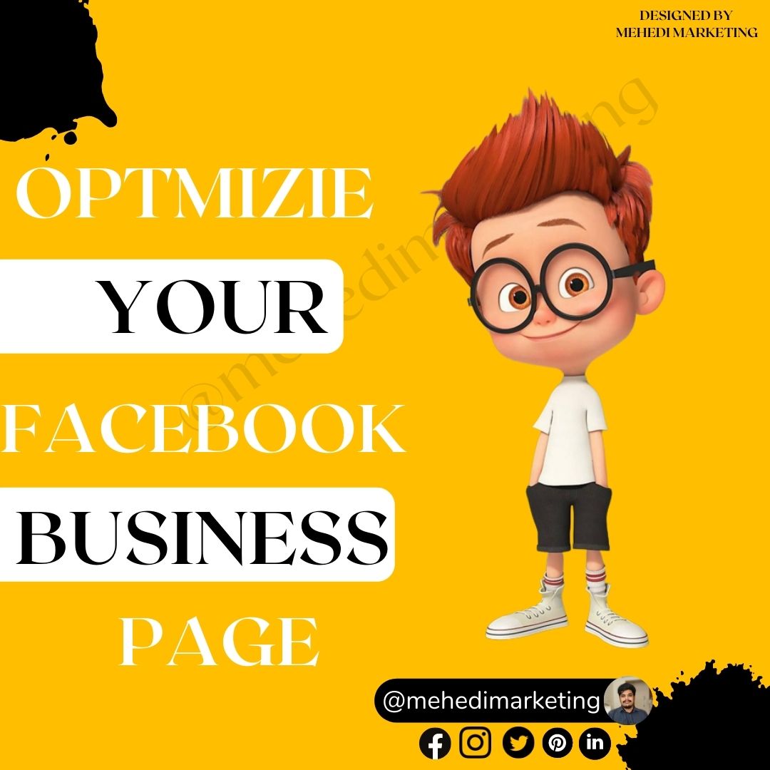 🎯When was the last time you updated your Facebook page❓
🎯Are you interested in creating a more professional and engaging experience on your page❓

#facebookmarketing #facebook #facebookadvertising #facebookforbusiness #facebookads #facebookmarketingstrategies #mehedimarketing