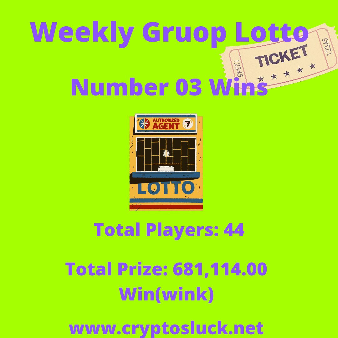 CryptosLuck's tweet image. Congratulations to the winner number 03
 
Took home 681,114.00 Win(Wink) 
@WinkLink_Oracle

Participate in our weekly lottery and win yourself too!

Acess cryptosluck.net