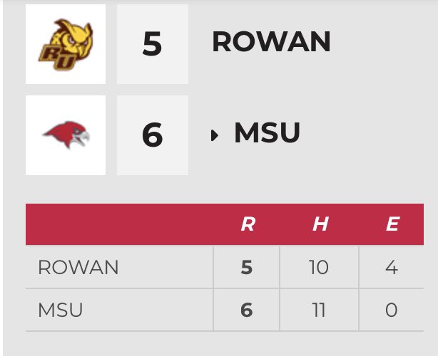 BaseballU's tweet photo. Big win for @MSURedhawkBall They are back at it 11:30AM with a DH Home at Yogi Berra Stadium in Montclair https://t.co/yNOS7uHgUB