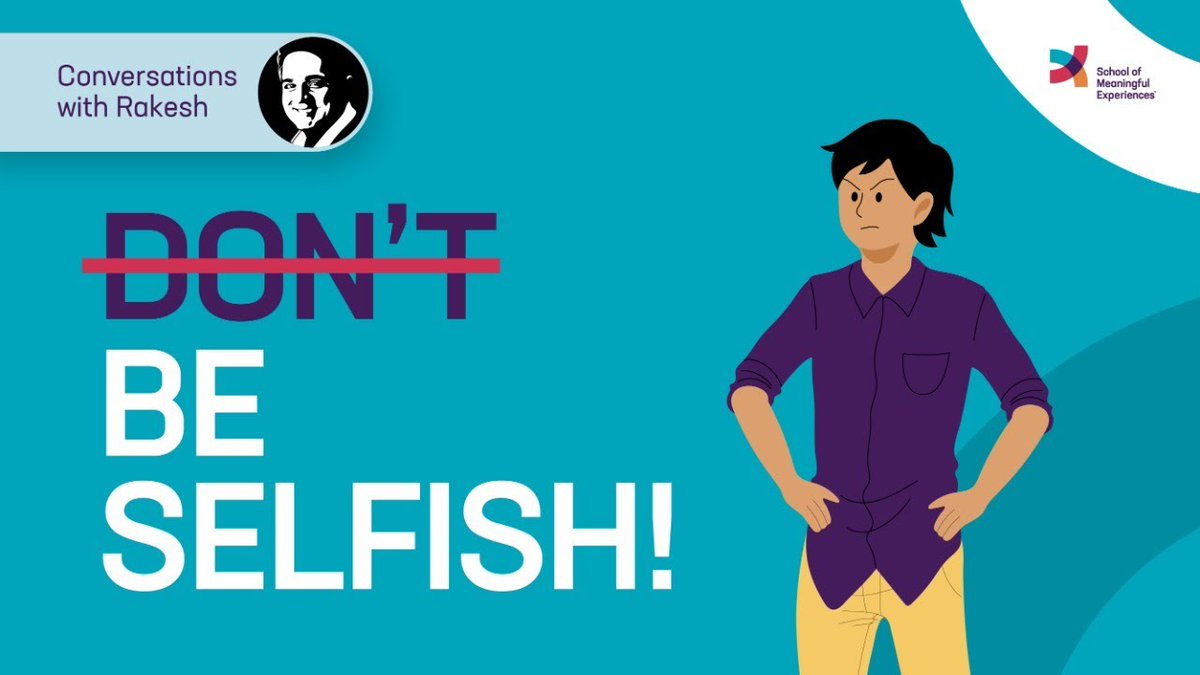 Some_education's tweet photo. Is being selfish such a bad thing? It depends on how we interpret the associated behaviour, says Rakesh Godhwani, Founder & CEO of SoME. Watch the video to learn more.
#BeingSelfish #selfesteem #SoME #ConversationsWithRakesh
https://t.co/zU6ma2z4sD https://t.co/I0XZ0z1QBV