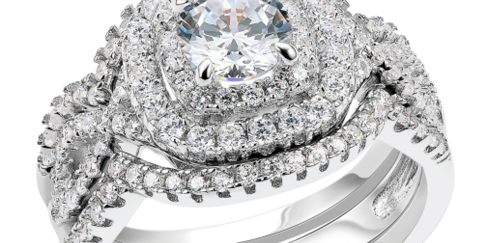 #Anillos Ladies Beautiful CZ Ring Set detodobonito.com/ladies-beautif…