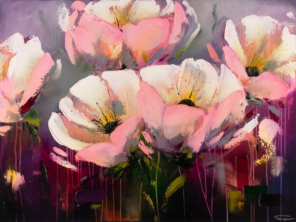 castlegalleries's tweet photo. To celebrate ten years with Castle Fine Art, last year we launched @stephenpsimpson's ‘Opus’ collection. For this month's curated selection of original art, we're focusing on Stephen's florals as we release a brand new selection of pieces from the series.  https://t.co/hX74Nd44Aa https://t.co/ql3vNolCZp