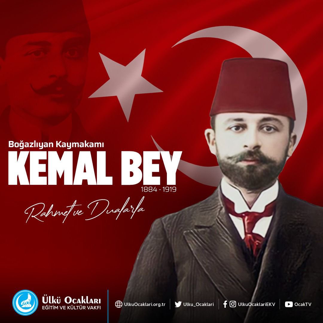 "Fertler ölür, Türk milleti yaşar." 

Boğazlıyan Kaymakamı, Millî Şehidimiz Mehmet Kemal Bey'i şehadetinin yıl dönümünde rahmet ve dualarla anıyorum. 

Aziz ruhu şad, mekanı cennet olsun.