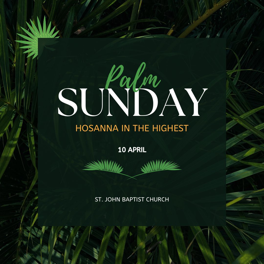 IamChooBailey's tweet photo. They took palm branches and went out to meet him, shouting, 
“Hosanna!”
“Blessed is he who comes in the name of the Lord!”
“Blessed is the king of Israel!”
John 12:13

#PalmSunday https://t.co/RGwZcBvuno