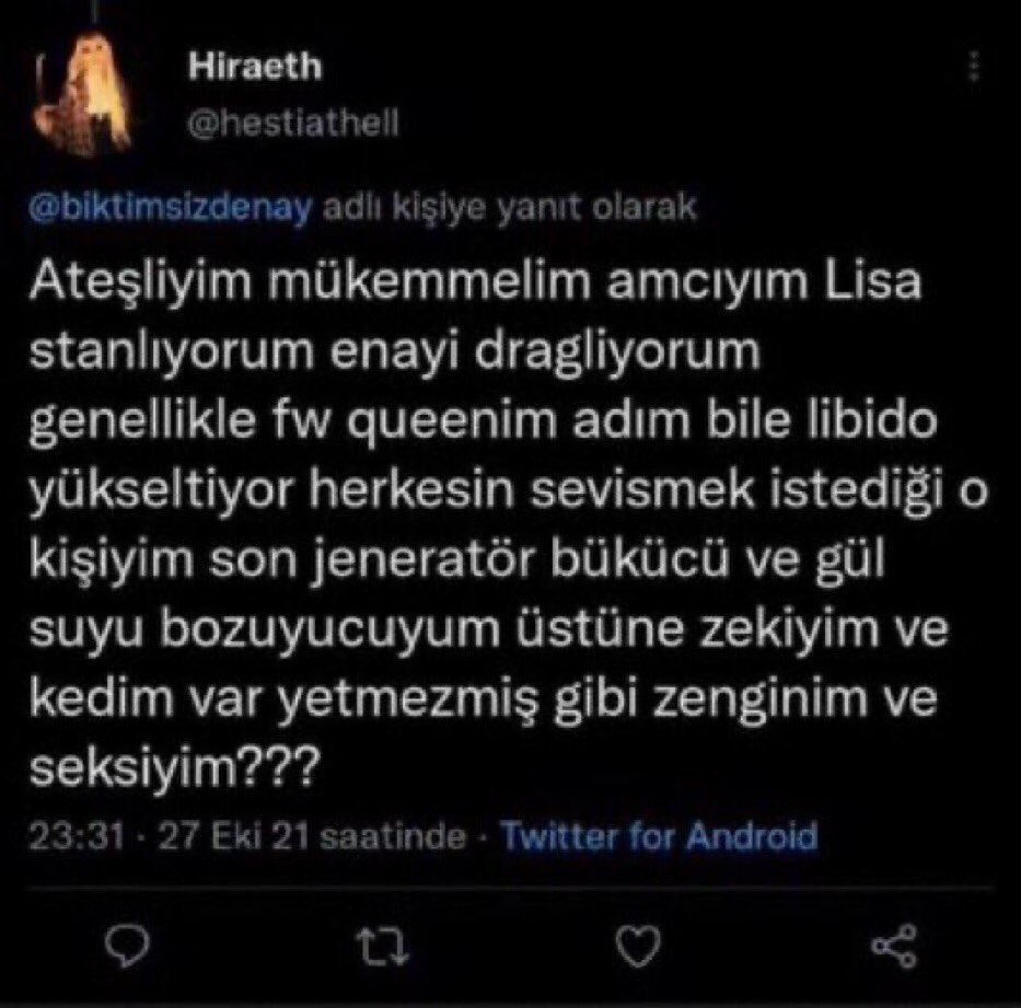böyle tweetler atan kisinin max mizah seviyesi böyle oluyo iste her acidan rezil rüsva