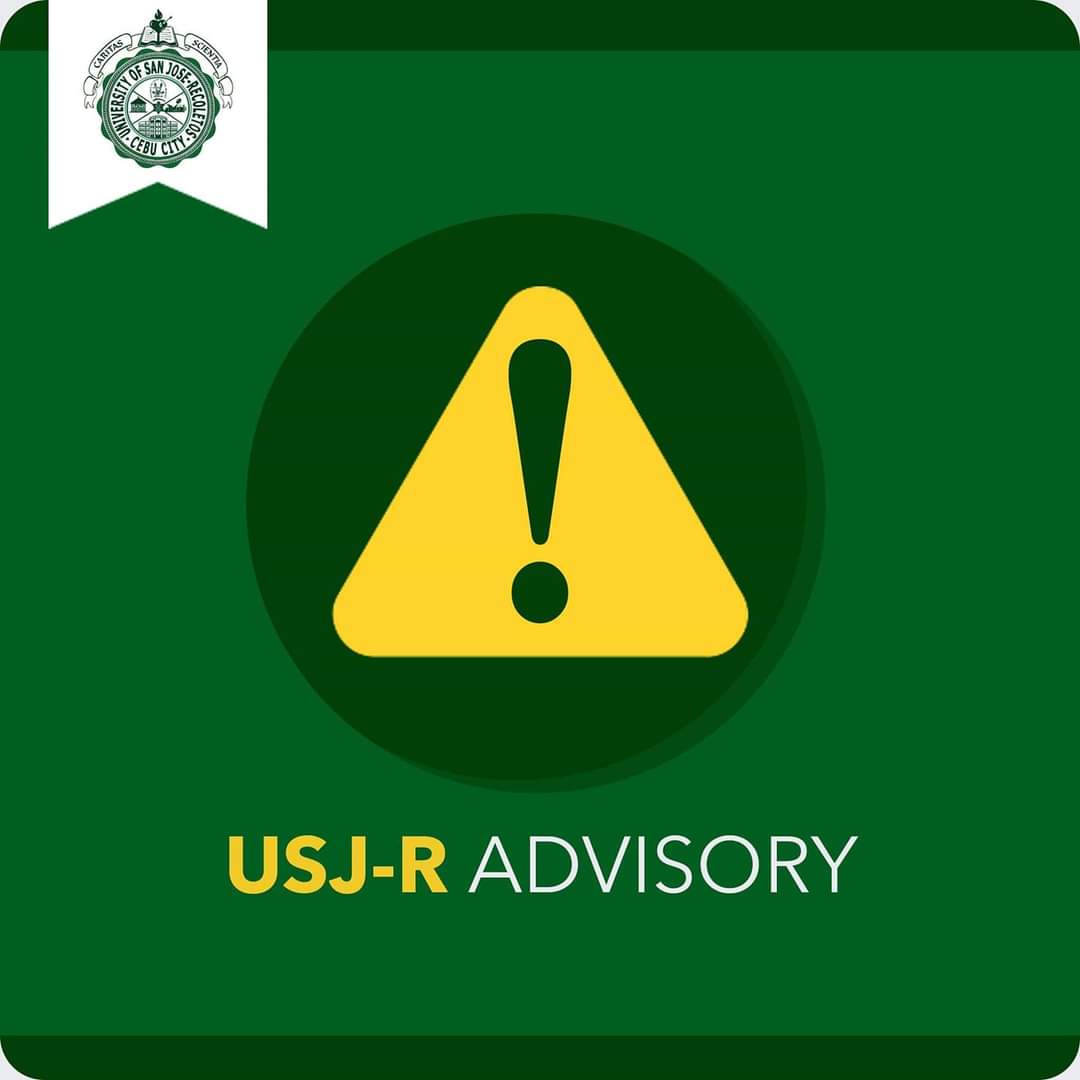 USJR_official's tweet photo. #USJRadvisory | No classes and onsite work tomorrow (April 11, 2022) as Cebu City is placed under a state of calamity due to #AgatonPH.

Meanwhile, USJ-R employees are still advised to join the online Augustinian Recollect Spiritual Exercises (ARSE) via Zoom tomorrow afternoon. https://t.co/KaOa75PSK6