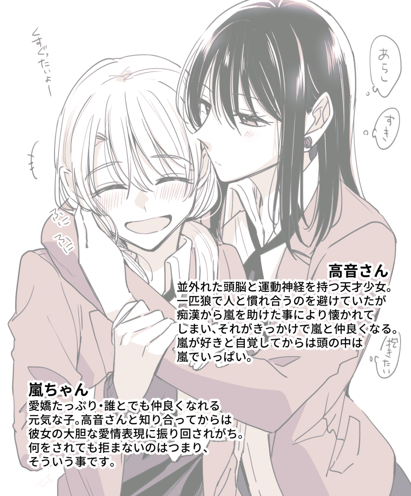 友達いっぱい元気っ子と孤高の天才美少女
(おまけでキャラ紹介)
#創作百合 