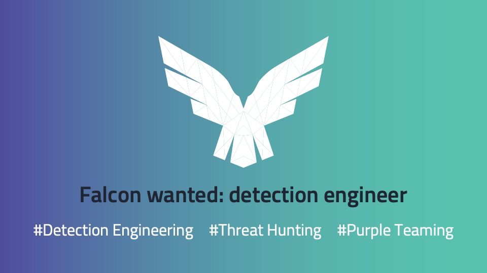 falconforceteam's tweet image. We are looking for a new Falcon to join our team! 🦅 We are hiring experienced #DetectionEngineers and #BlueTeamers. 

Reach our if you want to know more, or want to have a (virtual) coffee!

More information: falconforce.nl/en/jobs/
