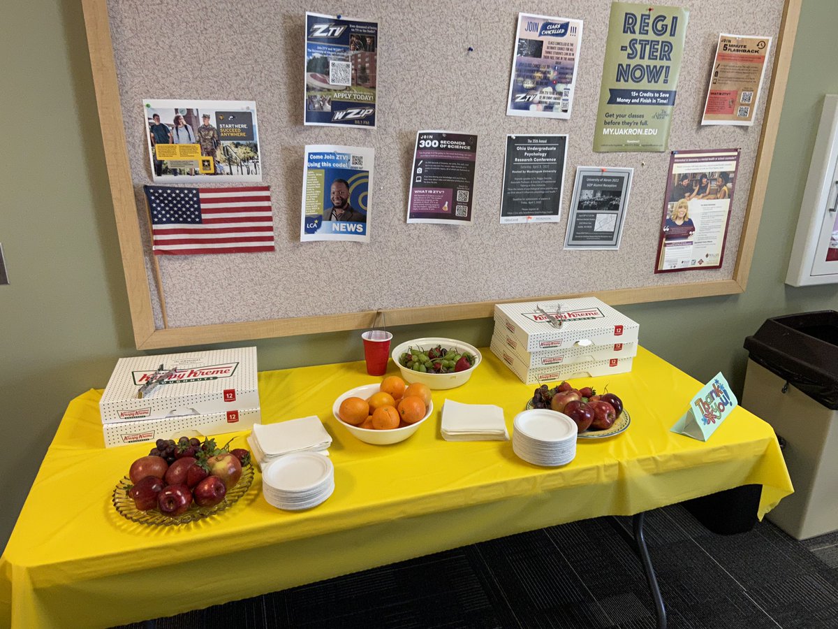 zipspsych's tweet photo. We had lots of food for Graduate Student Appreciation week—that’s one of the ways to their hearts. We love our students! #gozips. https://t.co/JDFZJiatYL