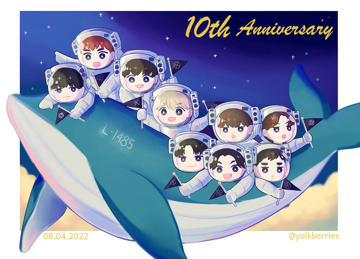 yolkberries's tweet photo. Happy #10yearswithEXO 🥳🎉

#exo10thanniversary #decadewithexo 
#엑소 #EXO #weareoneEXO https://t.co/zxCbI7HMc7