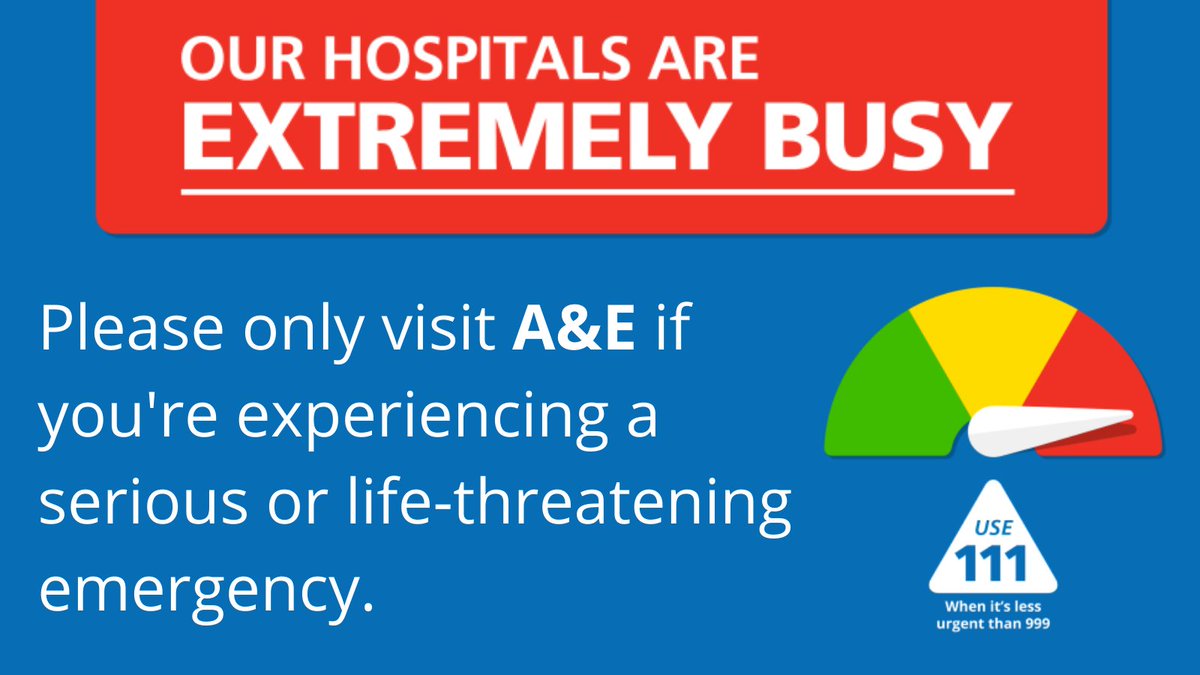 PLEAE SHARE: Our Emergency Departments at both Royal Derby Hospital &amp; Queen's Hospital Burton are extremely busy. 

To ensure we can provide our care to those who need it the most, please choose the right service for your needs.

Unsure? please visit 111.nhs.uk