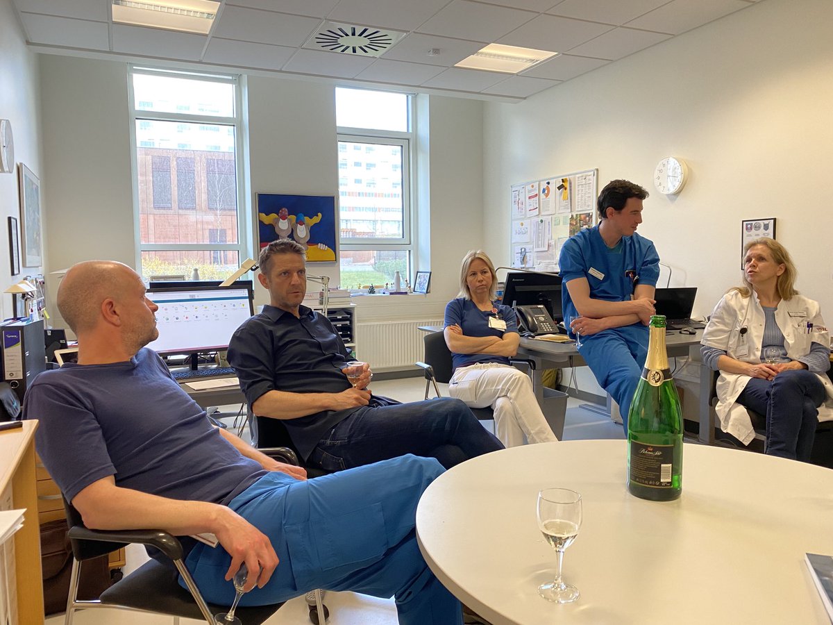 Friday afternoon ⁦<a href="/HepGas/">Department of Hepatology and Gastroenterology, AUH</a>⁩ celebrating a ⁦<a href="/novonordiskfond/">Novo Nordisk Foundation</a>⁩ Grant to ⁦⁦<a href="/ChristianHvas/">Christian Hvas</a>⁩ for research in microbiota modulation and FMT at  ⁦<a href="/AarhusUni/">Aarhus Universitet</a>⁩ ⁦<a href="/AUHdk/">Aarhus Uni.hospital</a>⁩. Great achievement and Well deserved. Easy to be head of research with talented People.