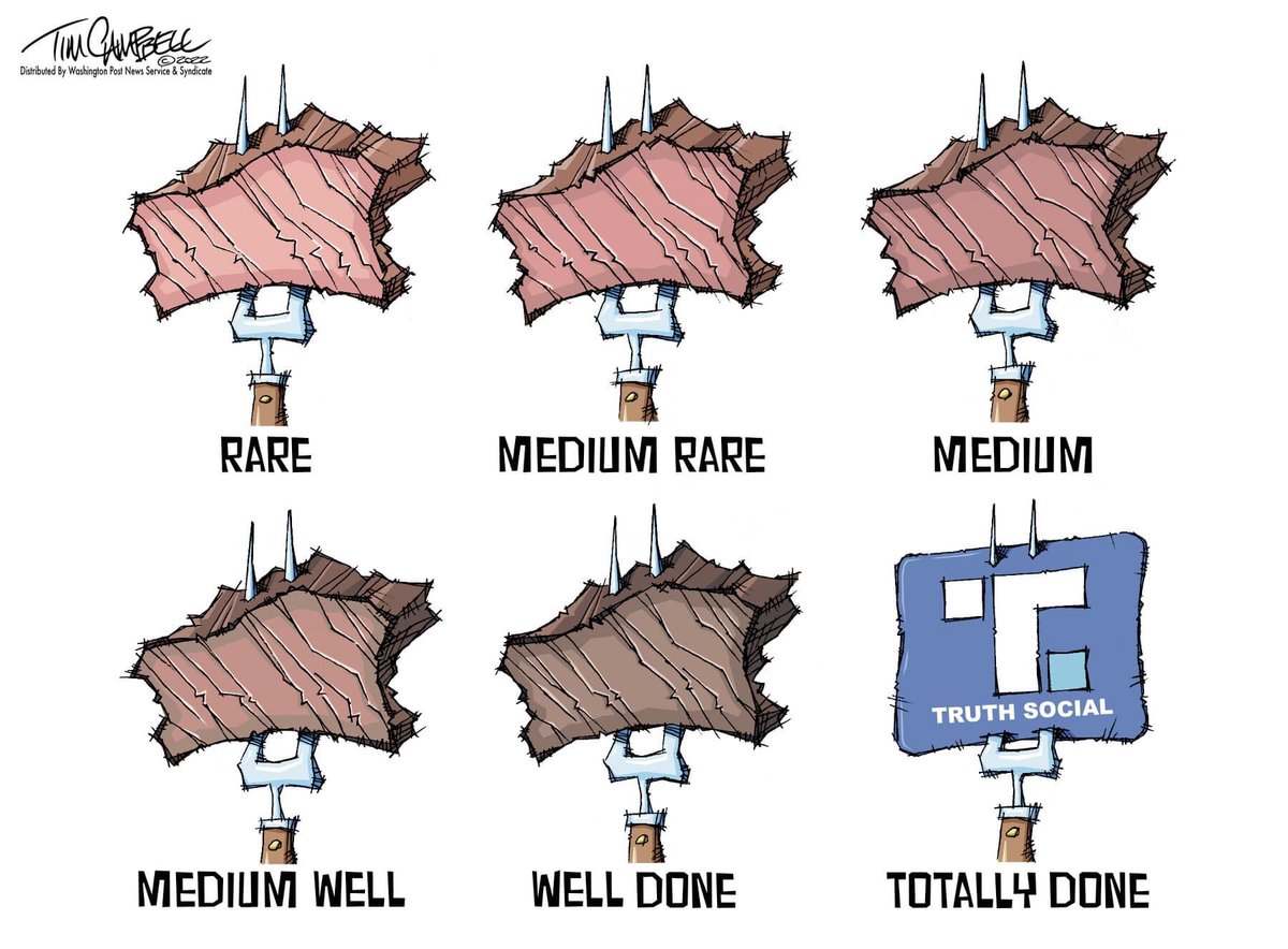 tc2oons's tweet photo. Totally Done
#TruthSocial #DonaldTrump #socialmedia #DevinNunesIsAnIdiot #FailedApp @NatPress @AAEC_Cartoonist @EandPCartoons @IndianaJournos https://t.co/XFVB1ChkDp