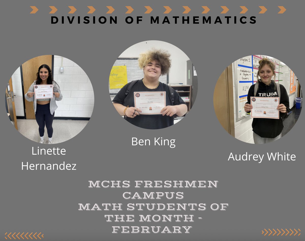 Look at these kids- they're putting in the work to finish strong! Congrats to our FC and UC Math Students of the Month!! #warriorready156