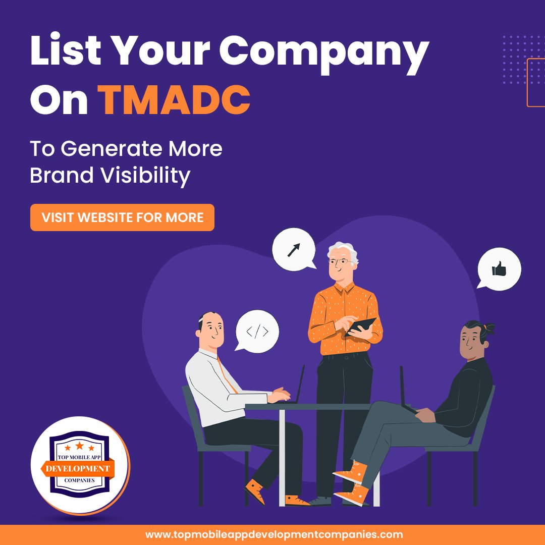 A platform for IT companies &amp; technology providers to research and list Top Mobile App Development Companies.

Grow your business by getting listed on TMADC.

Contact us now:
topmobileappdevelopmentcompanies.com/contact-us

#app #application #appdevelopment #appdevelopers #appdevelopmentcompany #appidea