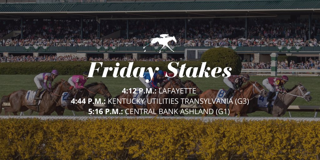 keenelandracing's tweet photo. It's opening Friday of the Keeneland Spring Meet! The day is anchored with 3 stakes headlined by the @centralbankKY Ashland (G1) at 5:16 p.m. https://t.co/G1mugt0qoD