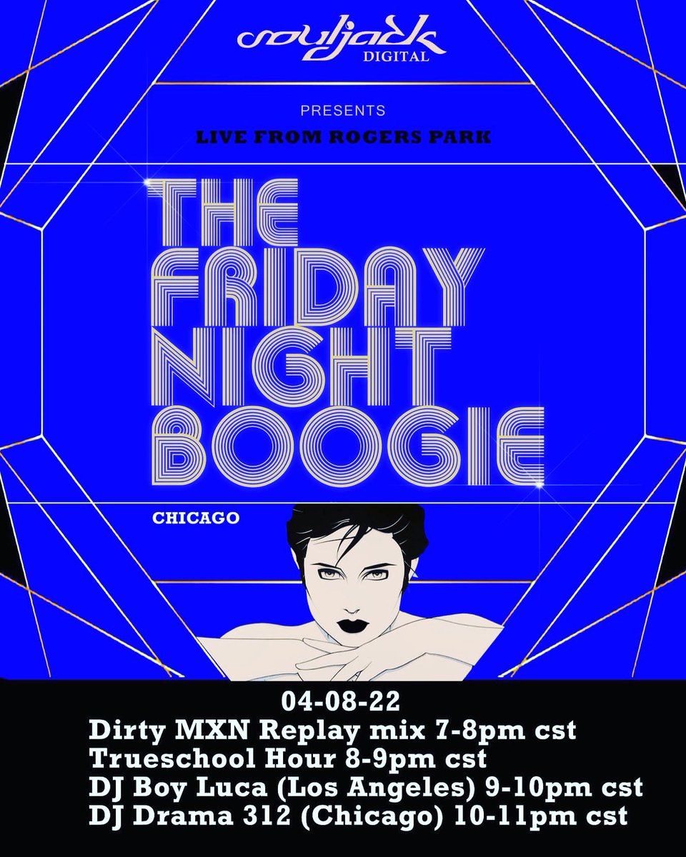 Tonight on the Friday night Boogie!! From #losangeles #djboyluca and from #chicago #djdrama312 bringing the Trueschool from 7-11pm cst exclusively on souljackdigital.com #onlinemixshow #souljackdigital