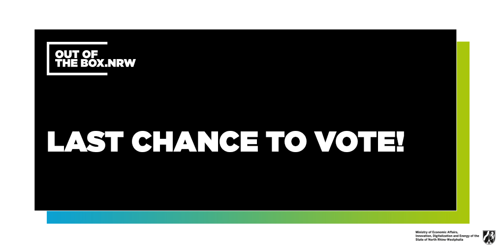 Die Voting Phase endet am Sonntag! 

Das ist Ihre letzte Chance für uns auf outofthebox.nrw/detail/87 abzustimmen und uns ins Finale zu bringen.