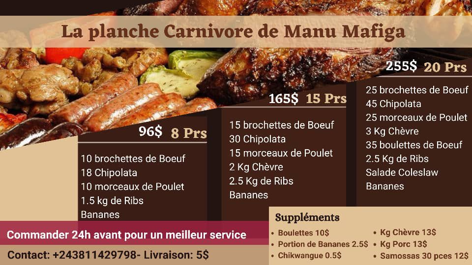 Flame_95's tweet photo. En attendant le menu de la semaine prochaine !!!
Nos planches carnivores sont toujours disponibles pour les plus gourmands et amoureux de viande (ba biso lol) 

Placez vos commandes et nous nous ferons un plaisir de vous les livrer 🙏🏾☺️
PS: les commandes se sont 24h avant svp ⚠️ https://t.co/kLnqffWHwS