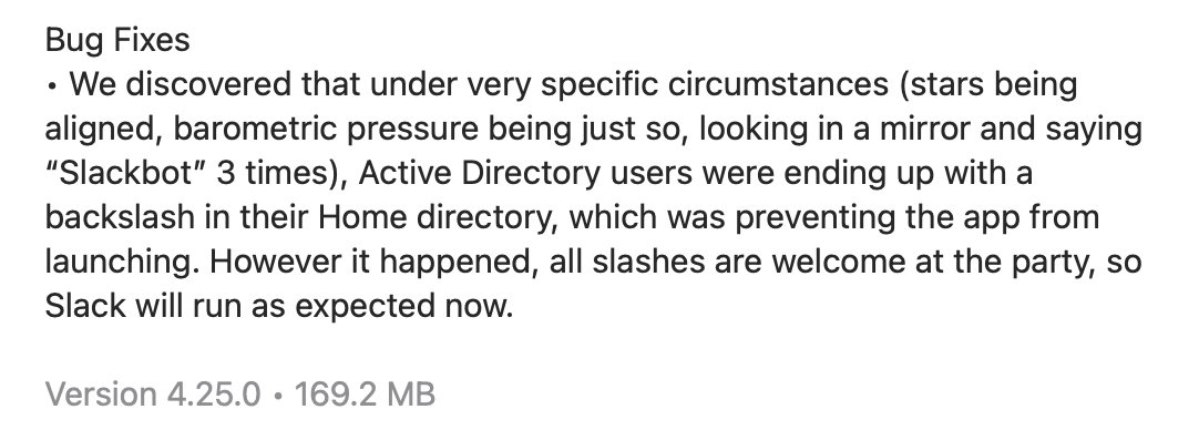 Announcing bug fixes in #slack