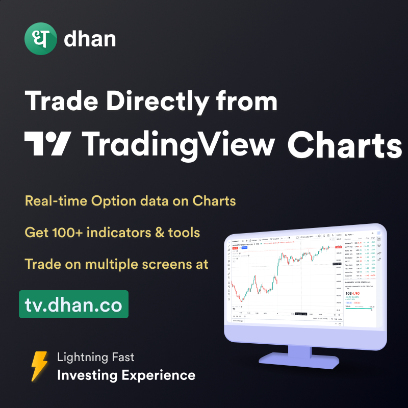 DhanHQ's tweet photo. Trade Options like a pro on expiry day 🔥

- Deep OTM / ITM Options
- Margin benefits on Hedge
- Live Market Scanners
- Top 100 Contracts

Install &amp; open your FREE Demat Account now!⚡
