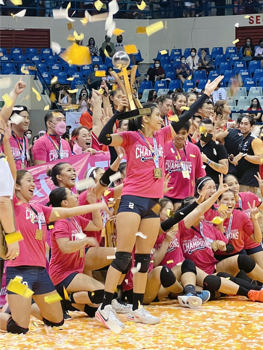 1st time to ever watch a game and MYGOOOOOOOOOOOD!!! SO FUN! 🤯 RIP SA VOCAL CHORDS KO. 😂 Congratulations, team Creamline &amp; to our MVP, <a href="/AlyssaValdez2/">Alyssa Valdez</a> 😍 You’re one of a kind, Pepper! 🤗 #PVL2022