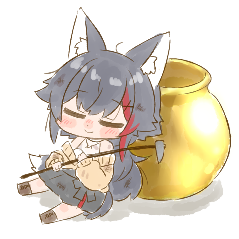大神ミオ 「お疲れさまでした
金壺の次は金盾だ!
#みおーん絵
#ミオかわいい 」|ねこやまのイラスト