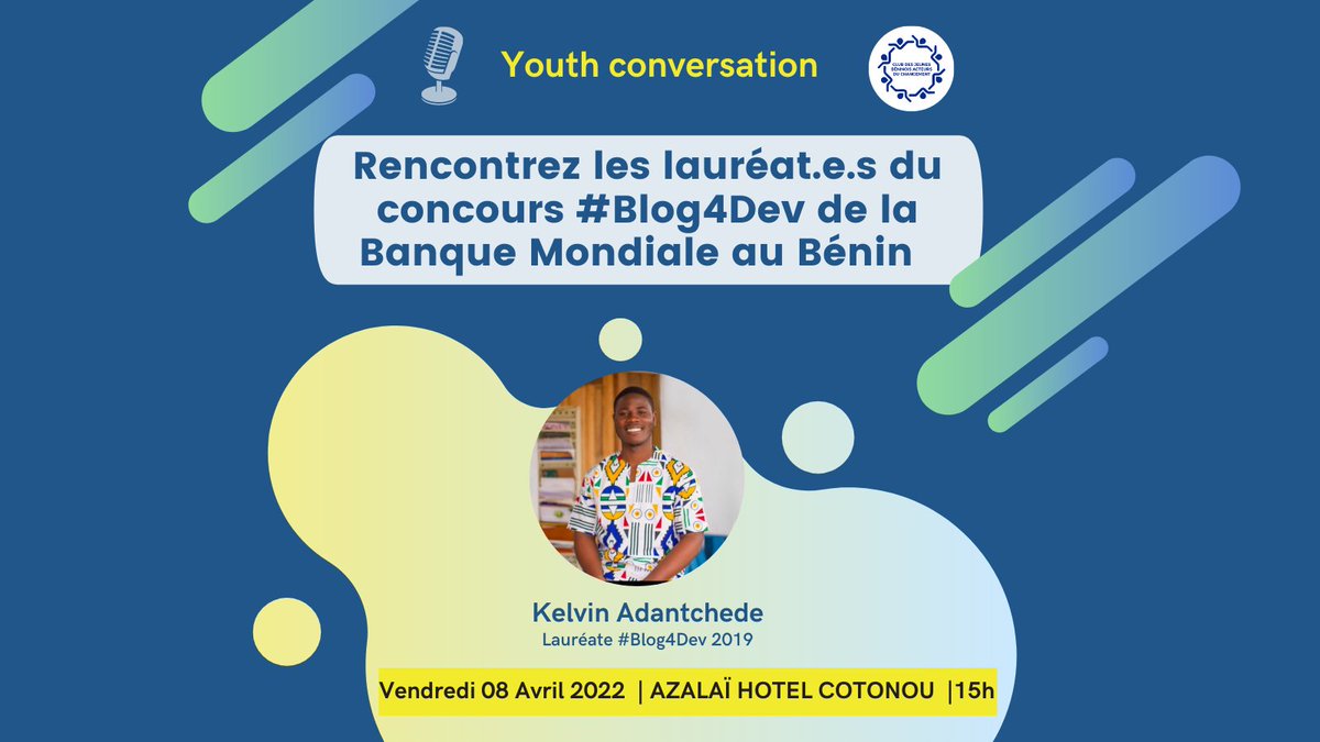 JeunesDuBenin's tweet photo. C'est tout à l'heure, à partir de 15h, notre rencontre & conversations à Azalaï Hôtel Cotonou.
Vous pouvez aussi suivre le Tweet live que nous ferons pour amplifier les conversations... https://t.co/LGQmtbuxUa