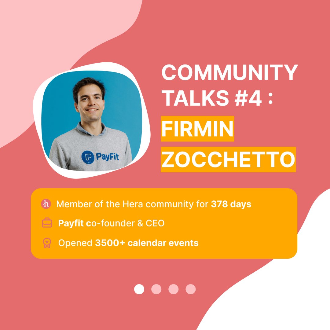hera_hq's tweet image. 👨‍👩‍👦‍👦 COMMUNITY TALKS #4 👨‍👩‍👦‍👦

Today, one of our very first users is featured in our Community Talks 🎙
@firminzoc, CEO &amp;amp; co-founder of @PayFit has been using Hera almost everyday for a year now!

Here what he loves about the product 👇