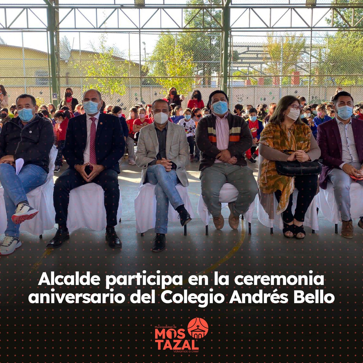 ¡Felices 121 años querido colegio Andrés Bello!
Felicidades a toda la comunidad educativa y gracias por su abnegada labor que realizan día a día en la formación de nuestros niños y niñas en Mostazal.