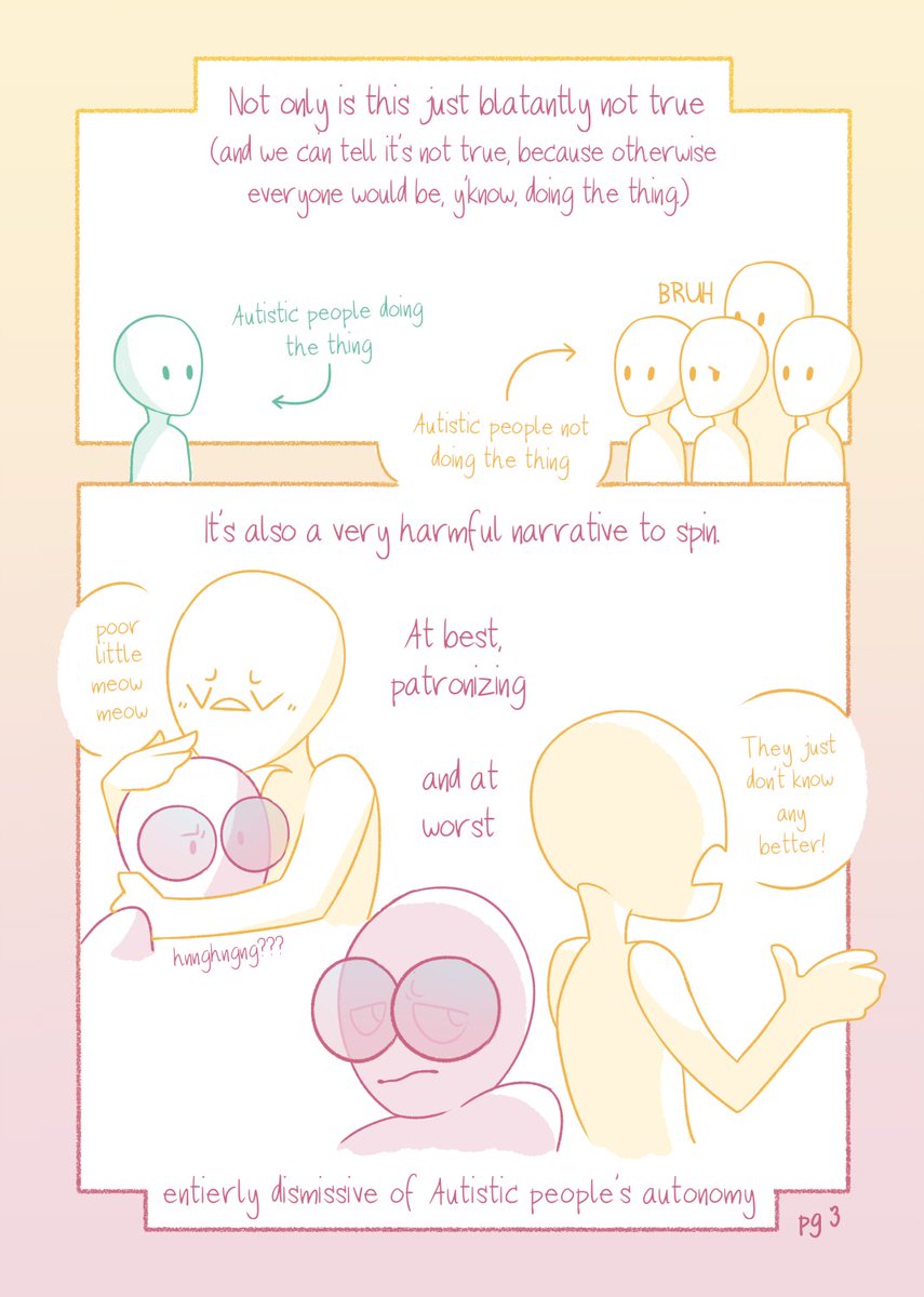 Mrsquidgereen's tweet photo. Agency! A comic about accountability for #AutisticComicTakeover and #AutismAcceptanceMonth (1/2) https://t.co/Tt1vU5YLFA