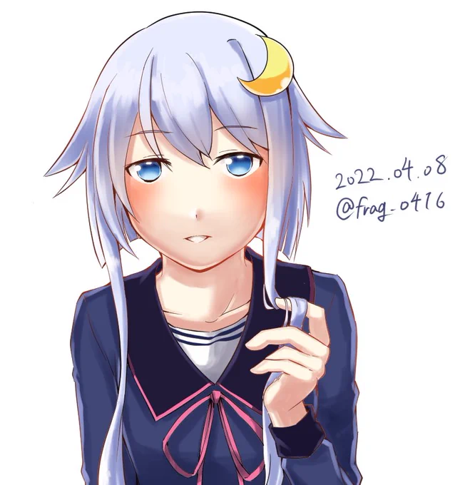 弥生、怒ってなんか…ない…ですよ…?#艦これ版深夜の真剣お絵描き60分一本勝負#艦これ版真剣お絵描き60分一本勝負_20220408 