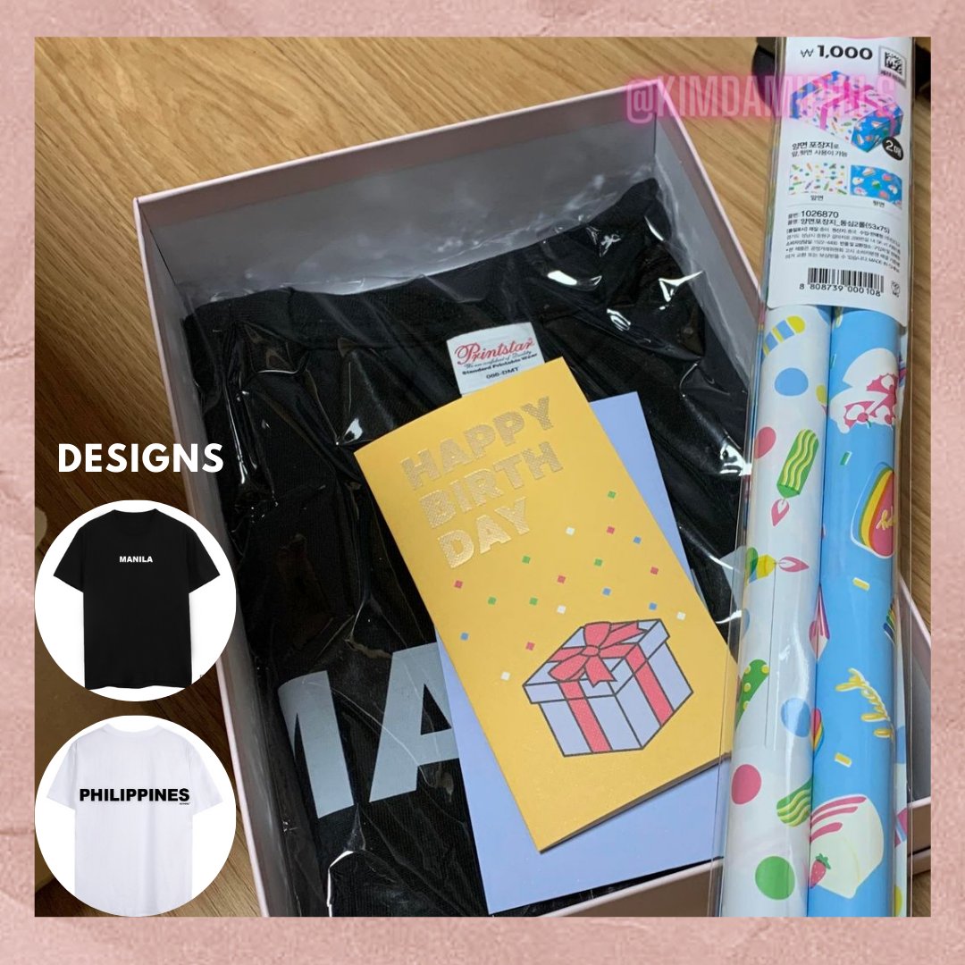 kimdamiphils's tweet photo. PH Hamtori gifts for #KimDami's birthday

♥ Shirts ♥ 

The shirt designs are pretty simple having the Manila and Philippines print so she'll be reminded of her Filo fans whenever she sees or wears it (hopefully! 🙏)  :) https://t.co/8Dw1aMG2uV